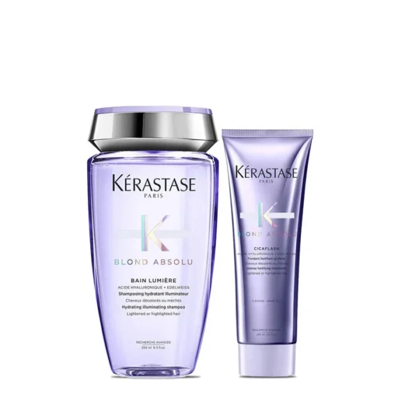Kit Shampoo e Condicionador para Cabelos Loiros Kérastase Blond Absolu